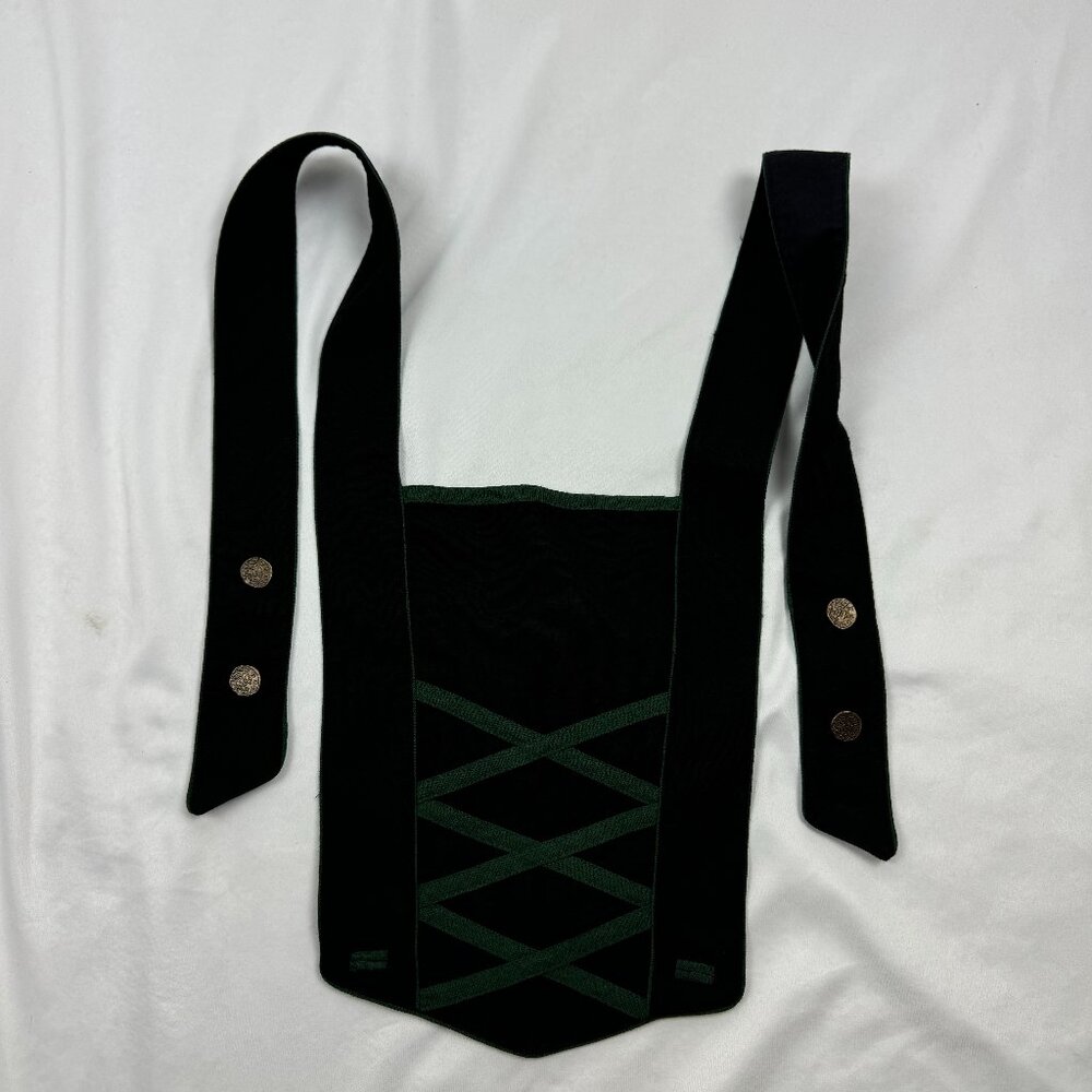 Vintage Apron Black Austria Germany Trachten Octoberfest Folk Clothes